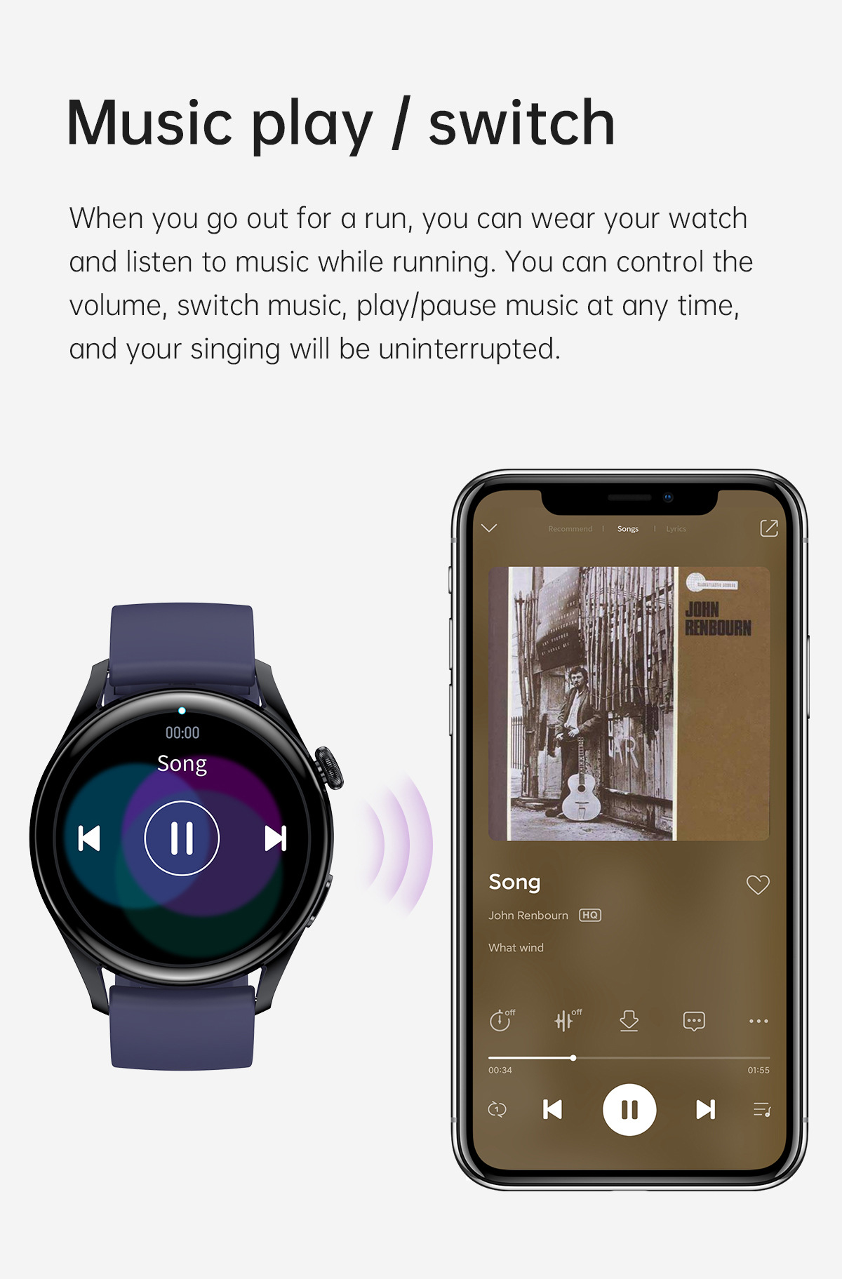 Orologio intelligente T33S Chiamata Bluetooth Temperatura corporea Sonno_voghion.com