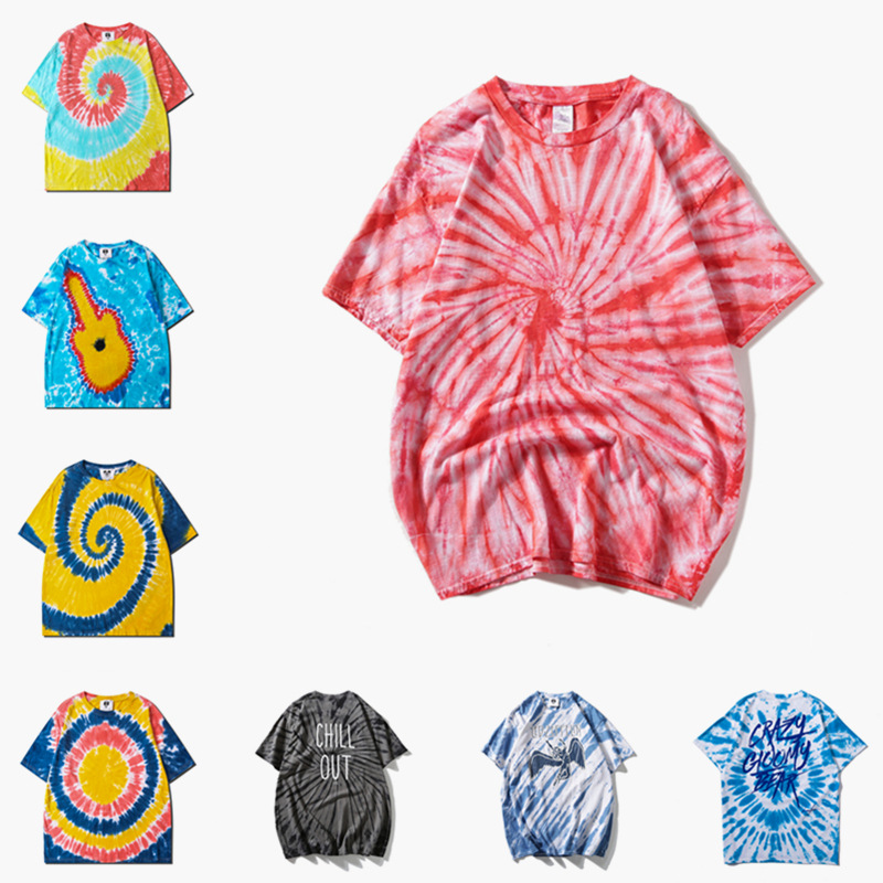 Manufactor customized Easy tie-dyed printing Chaopai OEM design Produce make Short sleeved T-shirts T-shirt