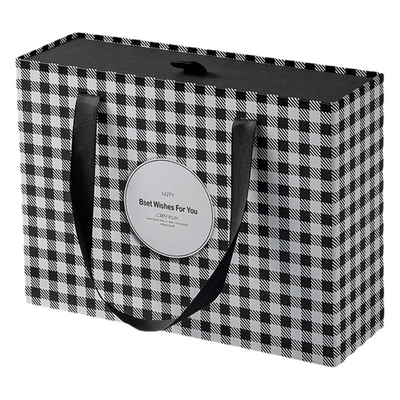 Creativa Plaid regalo caja portátil caja de regalo de cumpleaños pequeña caja de cajón de regalo fresco regalo de mano al por mayor