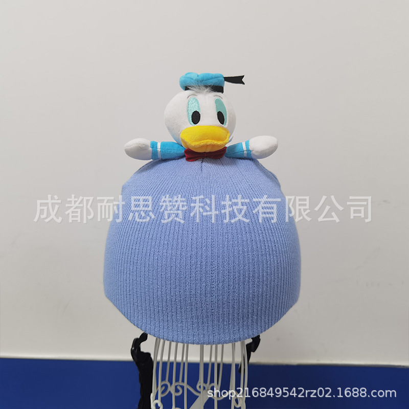 Cubierta de casco de esquí de dibujos animados lindo personalidad cálida placa única cubierta de casco de doble placa bicicleta muñeca cubierta decorativa a prueba de viento