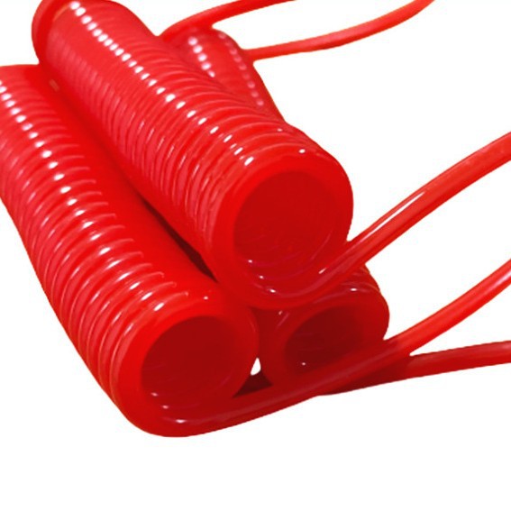 红色弹簧绳PU实芯外径3.5无芯螺旋钥匙扣装饰挂饰多规格厂家批发