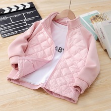 儿童拼接羽绒服外套韩版2025秋冬款男女童保暖立领中大童外穿夹克