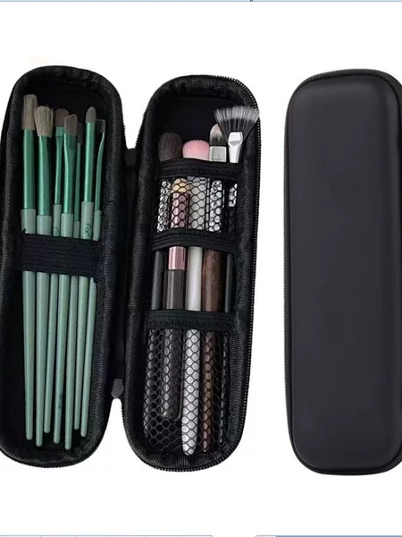 Spot makeup brush storage bag brush eyebrow pencil eye shadow brush tool bag beauty brush protective case makeup pen zipper box