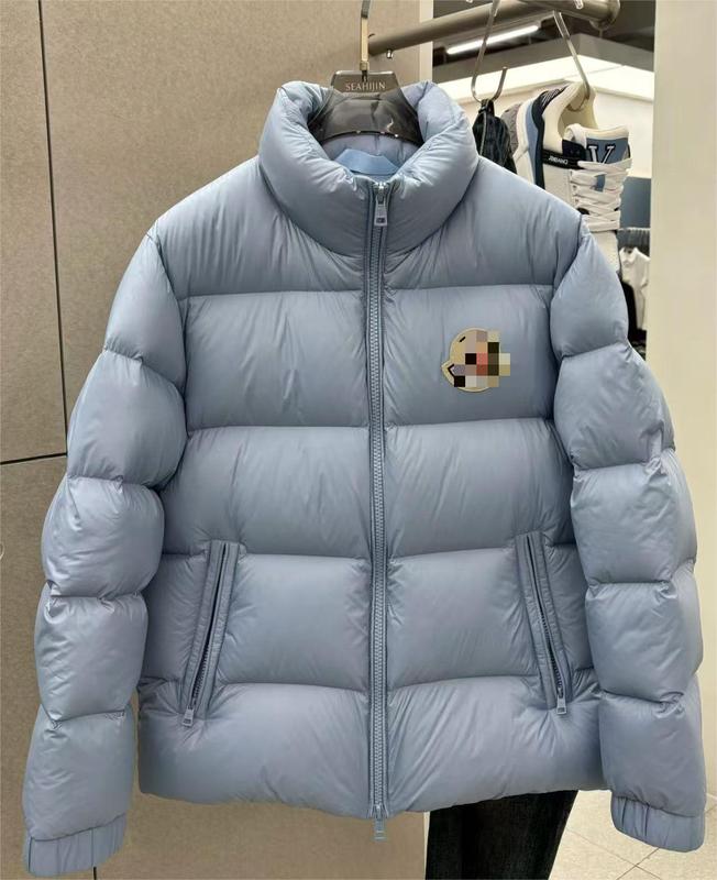 M+蓝色面包服外套设计感短款小个子新款90白鸭羽绒服大标|undefined