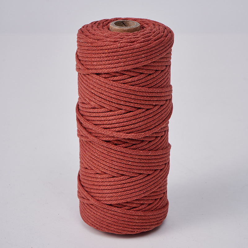 Cuerda de algodón con núcleo de 3mm, ropa de bricolaje, decoración de textiles para el hogar, cordón de algodón, cuerda tejida, tapicería de color, cuerda de algodón con corazón