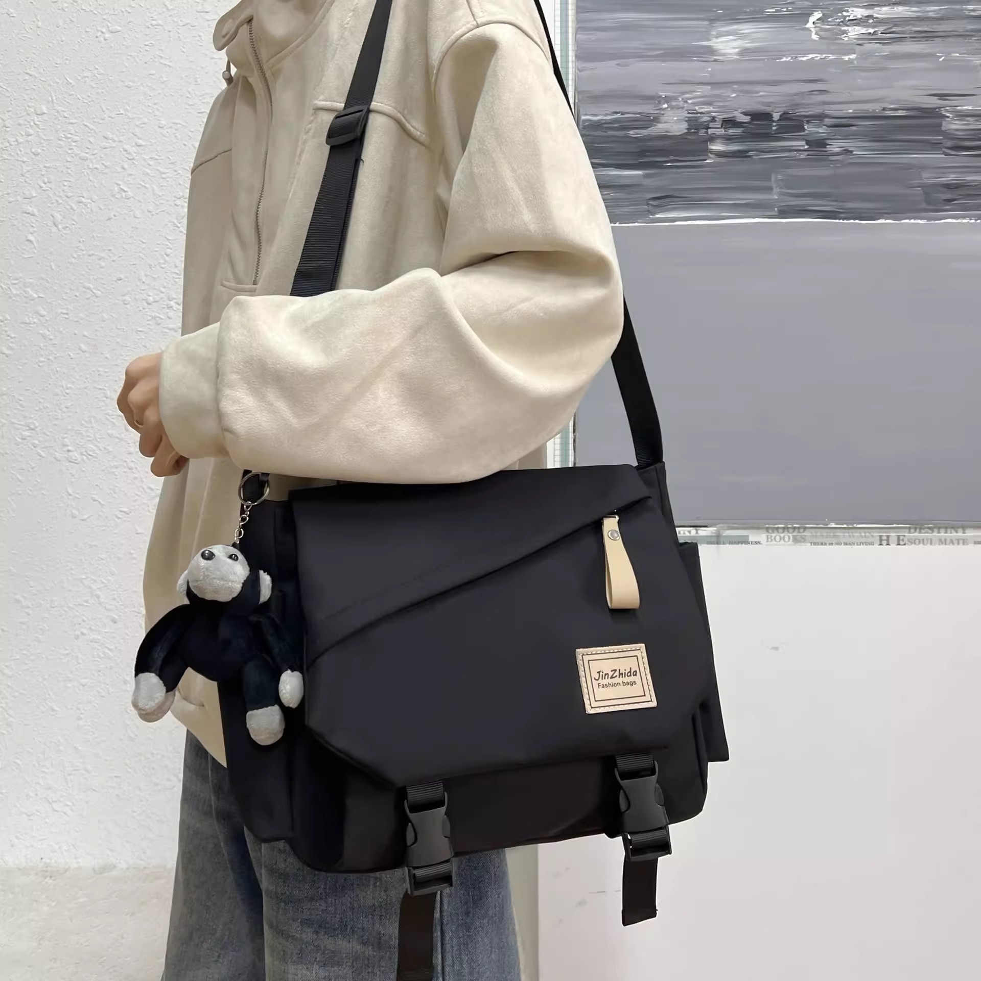 Harajuku Gakuen style crossbody bag for women, ins Japanese style, versatile, large-capacity single-shoulder bag for campus, student class tutorial bag undefined