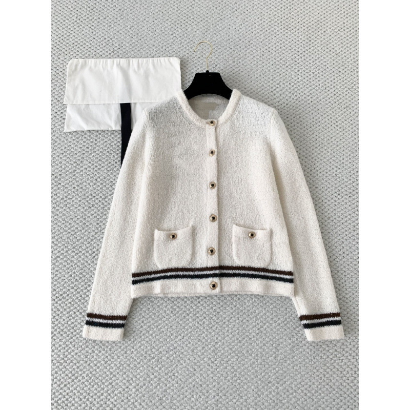 Original Design for Nanyou Boutique, Fashionable New Style Lapel Zipper Knitwear in Chanel-Inspired Style