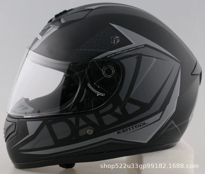 Battery Car Safety Helmet – Motosiklet kaskı (dəbilqə) - matte-black-dark-gray-flower-m