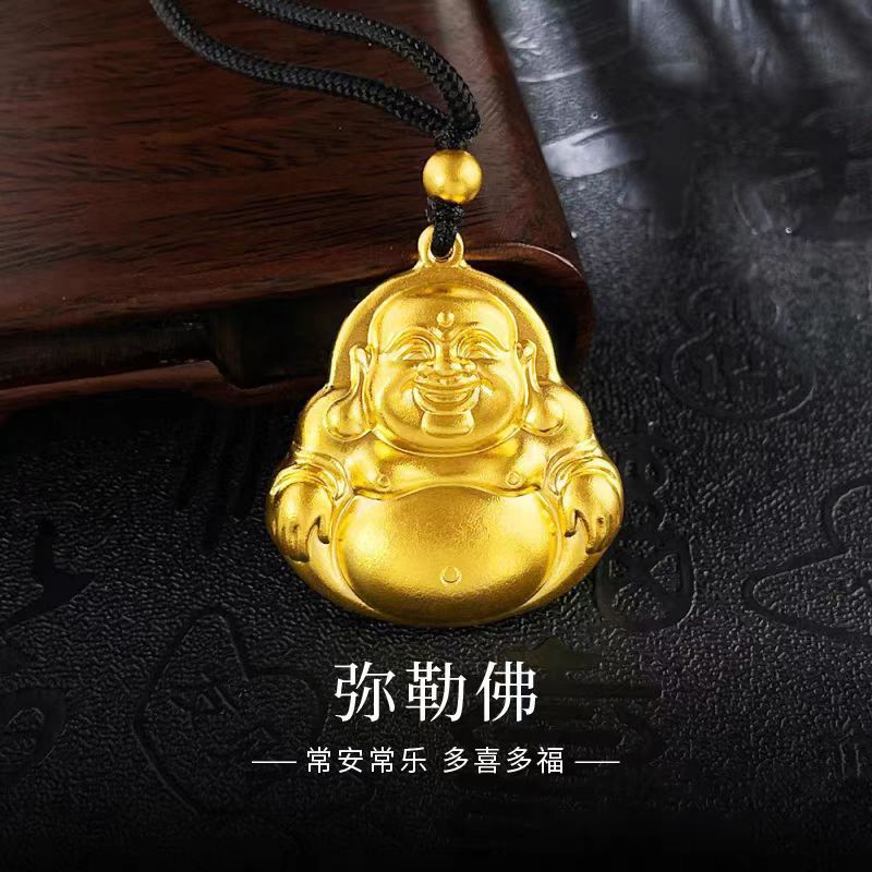 New Classic Round Maitreya Buddha Gold Pendant for Men, 2026 New Maitreya Buddha Pendant, Grand Style