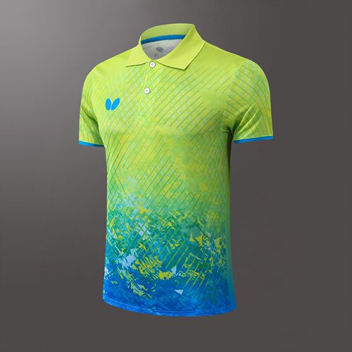 New 2024 Butterfly Table Tennis Short-Sleeve Men's and Women's Clothing 283 T-shirt Sweat Absorbent Quick Dry Competition Shirt with Printing