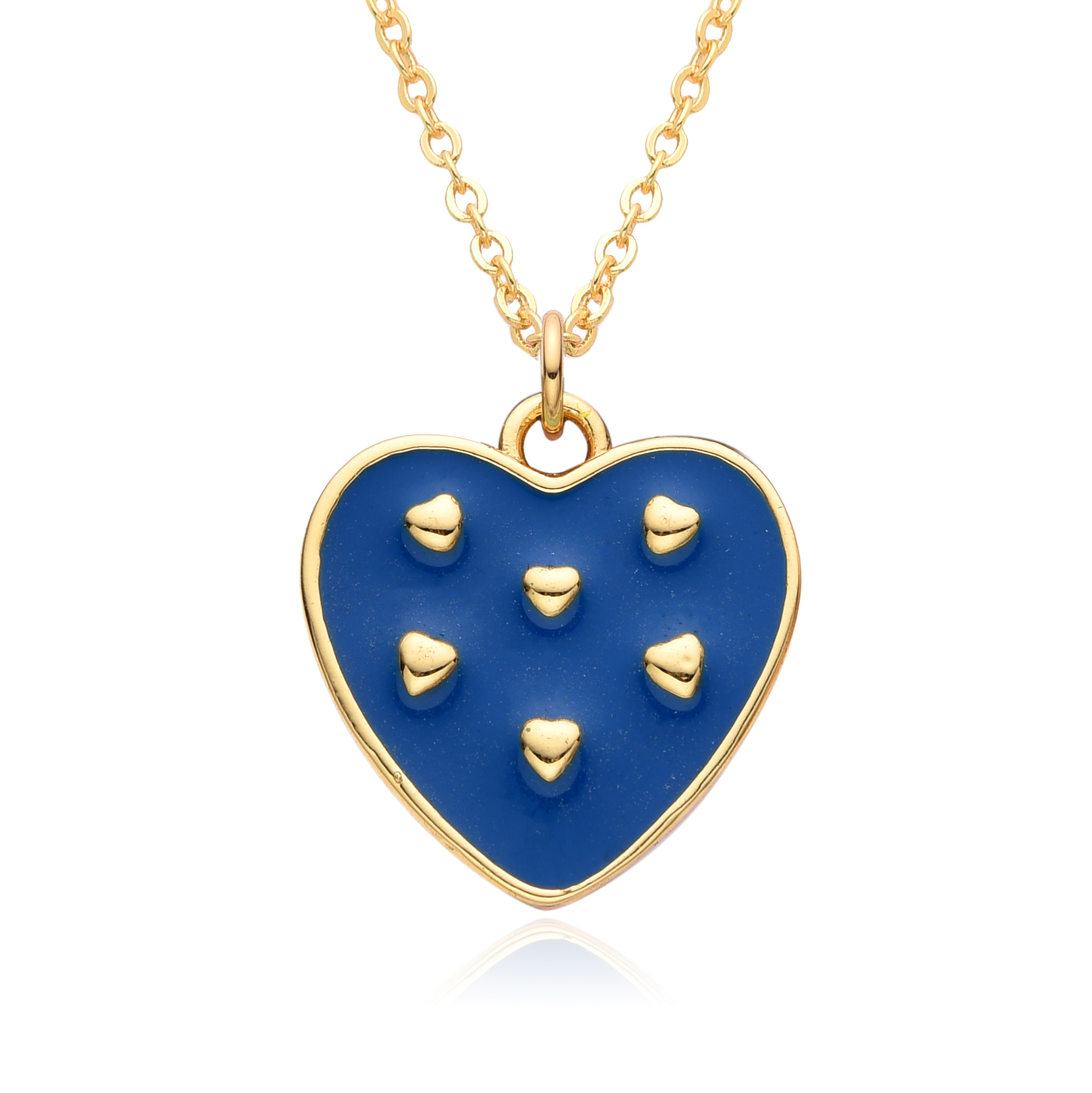 12g Weight Copper Pendant Material Pendant Necklace Classification Copper Chain Material 1 Piece Quantity Holiday, Daily, Street Occasion Copper Material Heart Shape Pattern Women's Gender Casual, Simple Style Style Copper Heart Shape Pendant Necklace 2