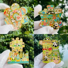 スポット四川成都オリジナルスライドバックル金属冷蔵庫マグネット観光名所文化創造都市国民トレンドお土産