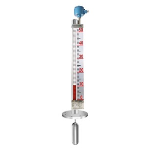 Magnetic flap level gauge top-mounted side-mounted high temperature and high pressure lined PTFE stainless steel 304 remote magnetic level gauge