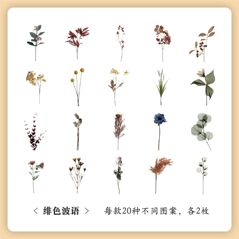 Sticker Set, 40-Sheet Assortment, Butterfly & Floral Designs for Kids' Bags and Planners