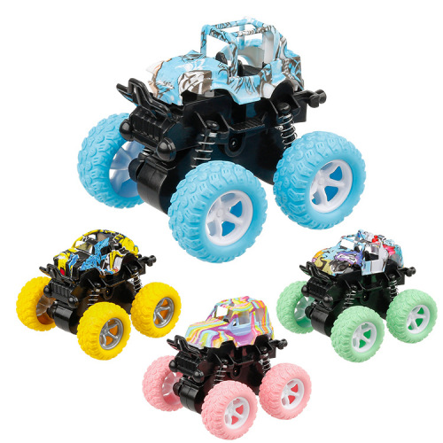 Cross-border children's boy toy car four-wheel drift off-road truck dump stunt car model hot sale at roadside stalls
