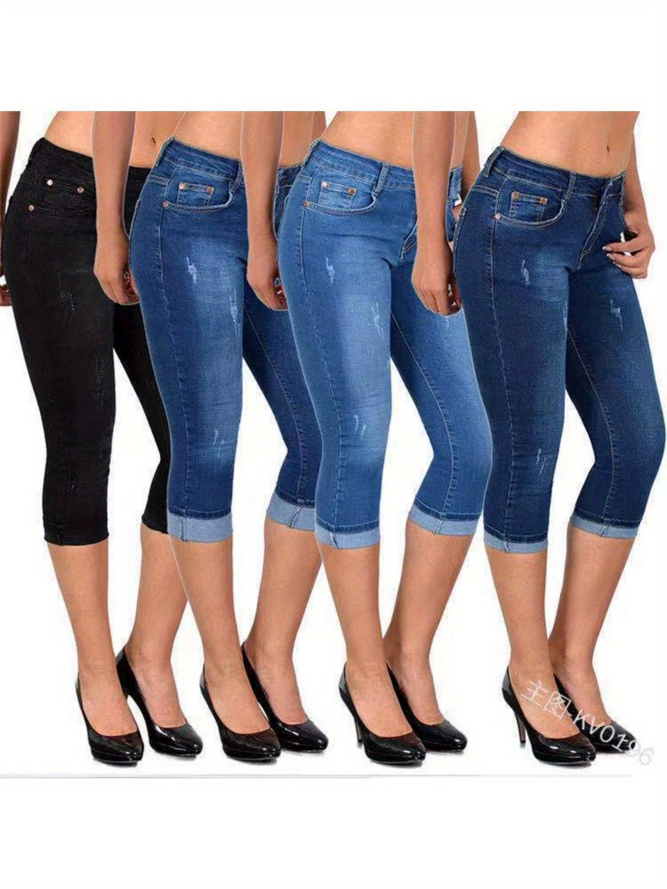 Elastic jeans, short summer belt, tight, elastic waist, style