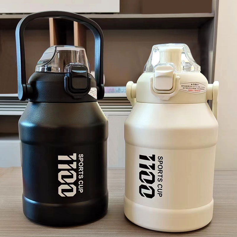 Toneladas de gran capacidad, barriles de tonelada, vasos de agua de acero inoxidable de alto valor, pajitas, termo deportivo de fitness al aire libre portátil, vasos para el vientre grandes