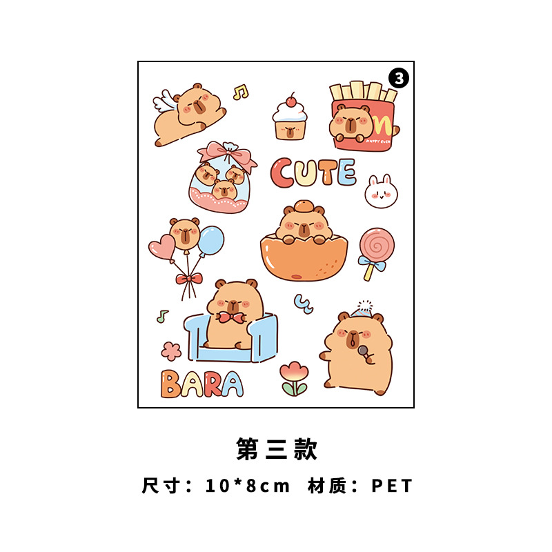 Pegatinas capibara niñas niños pegatinas delfín diy pequeño patrón pegatinas de mascotas material de campana pegatinas de sellado