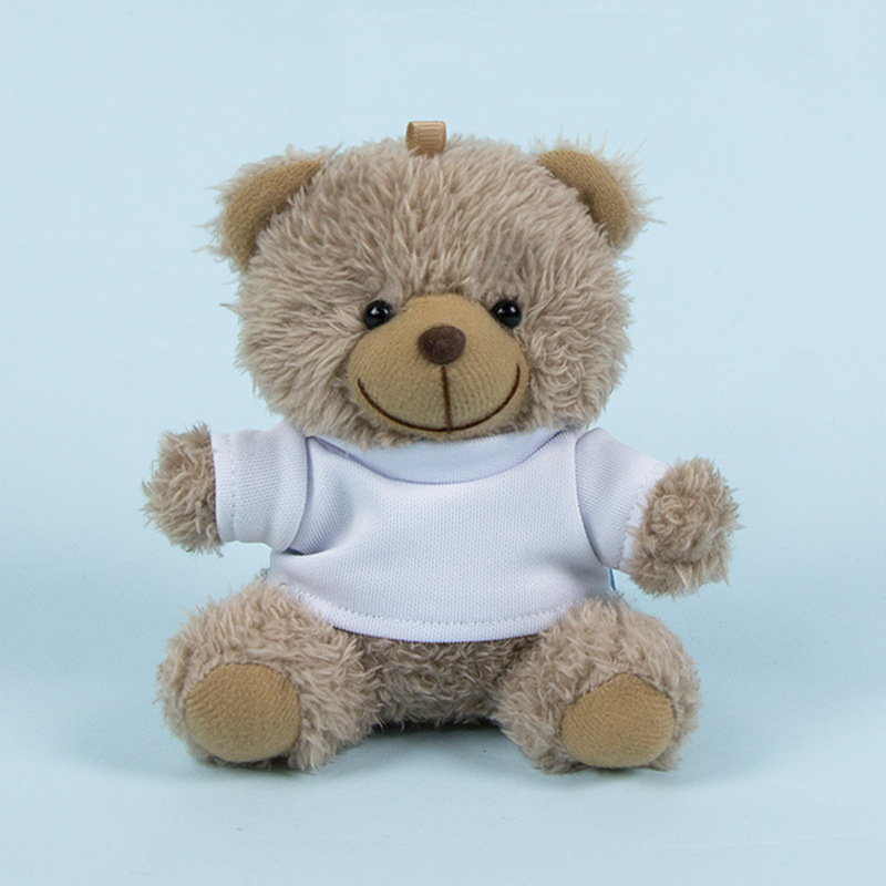 Lindo osito llavero colgante regalo creativo muñecas de peluche vestidas osito de peluche colgante de mochilas escolares para parejas
