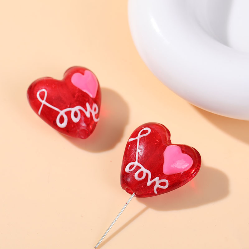 10g Weight Pendant, Beads Jewelry Making Type 20mm Jewelry Making Size DIY Jewelry Accessories Classification 1 Piece Quantity Glass Material Heart Shape Pattern Enamel Design Sweet Style 1 Piece 20mm Glass Heart Shape DIY Jewelry Accessories Pendant Beads 9