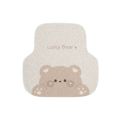 Wear-Resistant Car Floor Mats Neutral – Universal Foot Pad - silk-ring-fat-bear-foot-pad-rear-row