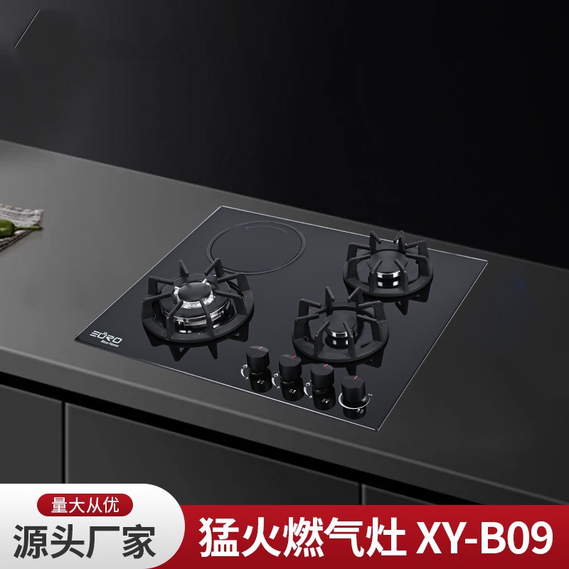 跨境出口四头燃气灶四眼灶嵌入式天然气灶液化气煤气灶台