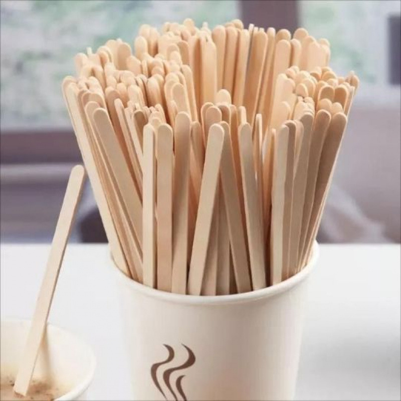 Wooden Coffee Stirring Sticks, Disposable Stir Sticks, Milk Tea Beverage Wooden Sticks, Handmade DIY Extended Length