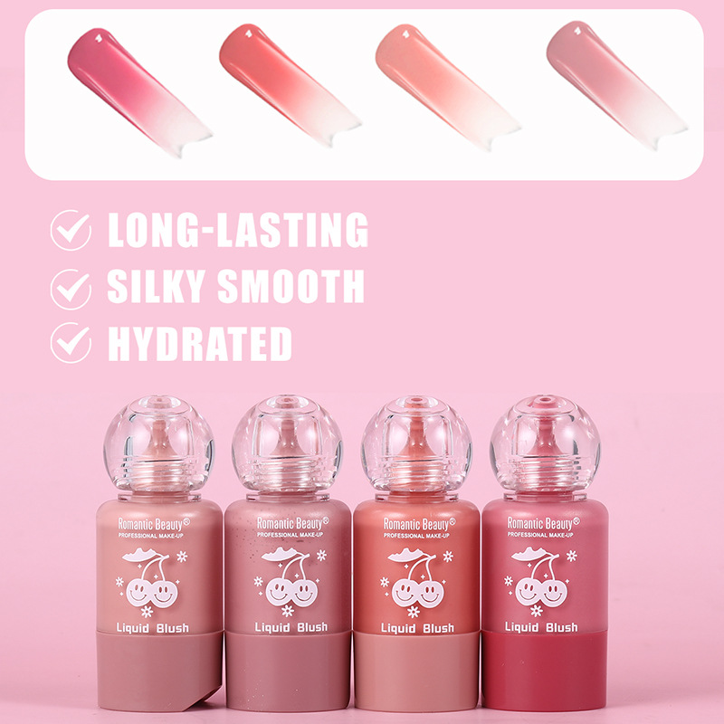 Blush líquido de agua transfronteriza burbuja blush natural coreano brillante rojas llenas maquillaje personalizado para mujeres