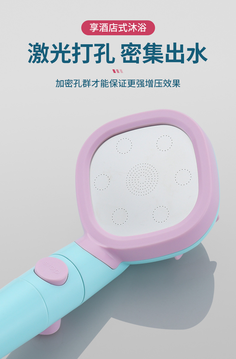 Three-speed pressurized showerhead, household shower set, bathroom showerhead, water heater, universal handheld hose set Application Scenario