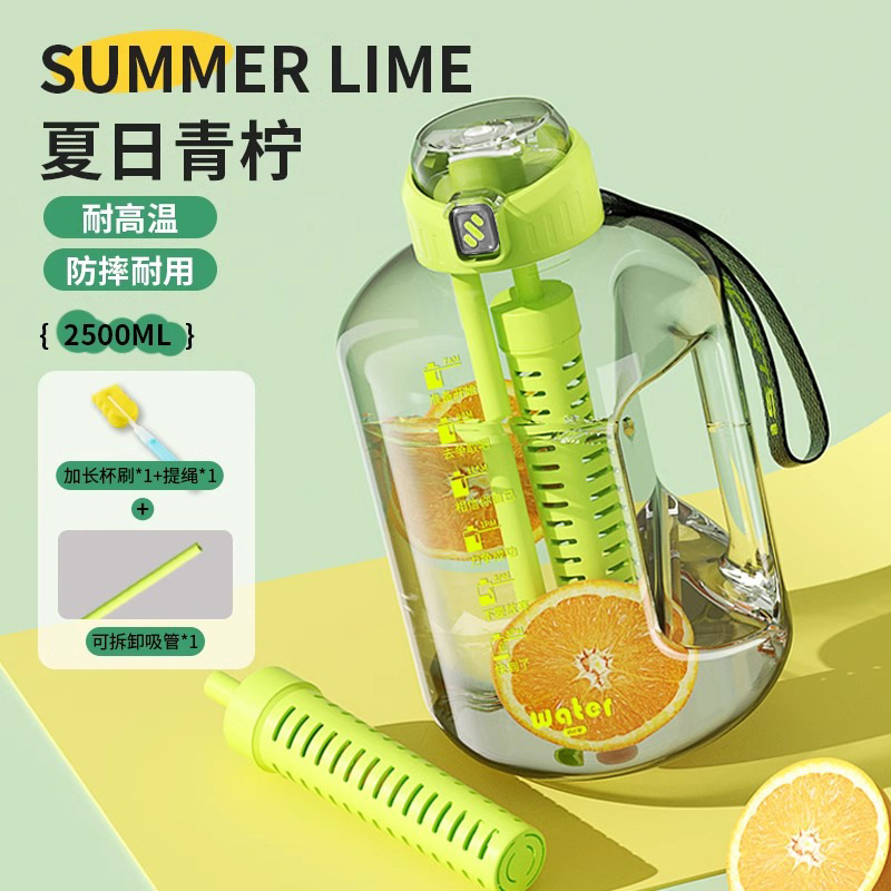 跨境专供耐高温塑料杯子大容量健身房运动水杯便携水壶批发吨吨桶|undefined