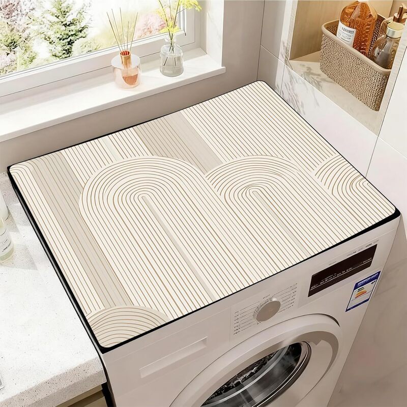 Modern Minimalist Diatomaceous Earth Washing Machine Cover Mat, Dirt-Resistant and Dust-Proof, Kitchen Countertop Water-Absorbing Quick-Dry Mat Modern Minimalist Diatomaceous Earth Washing Machine Cover Mat, Dirt-Resistant and Dust-Proof, Kitchen Countertop Water-Absorbing Quick-Dry Mat
