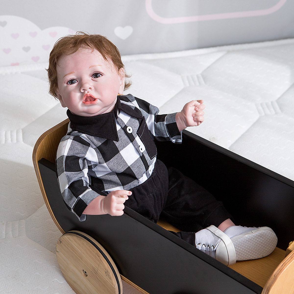 55cmreborn Saskia niño simulación de silicona de cuerpo completo bebé reborn muñeca