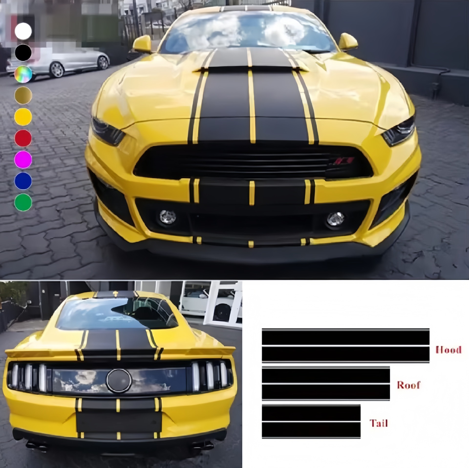 Hot Selling Sticker Full Vehicle Stripe Body Car Engine Hood Modification Decoration Pull Flower Decal_voghion.com