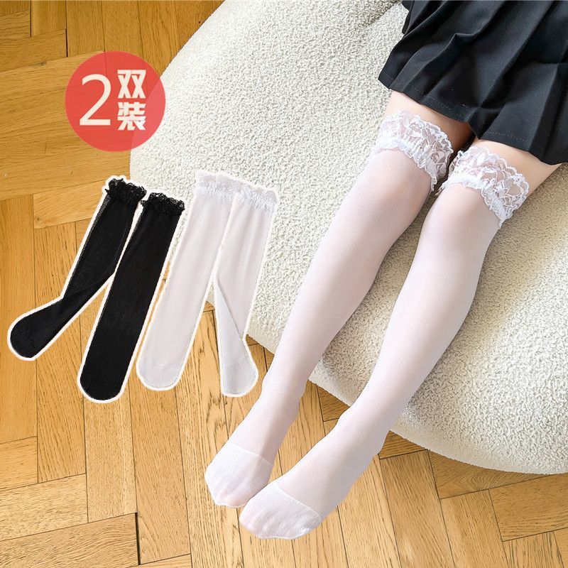 Thin lace children's summer knee socks