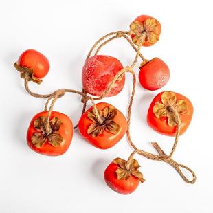 2024 Spring Festival New Year Ornaments Persimmon Ruyi Ornaments Living Room Store Decoration New Year Festive Simulated Persimmon Hanging Strings
