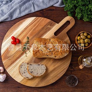 Acacia Wood Chopping Board Home Kitchen Double-Sided Wooden Chopping Board Can Hang Fruit Bread Cheese Board