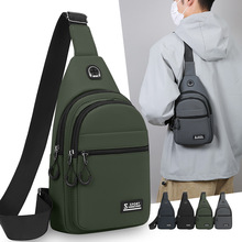 新款时尚胸包男士大容量潮流百搭斜挎包户外休闲旅行多功能单肩包