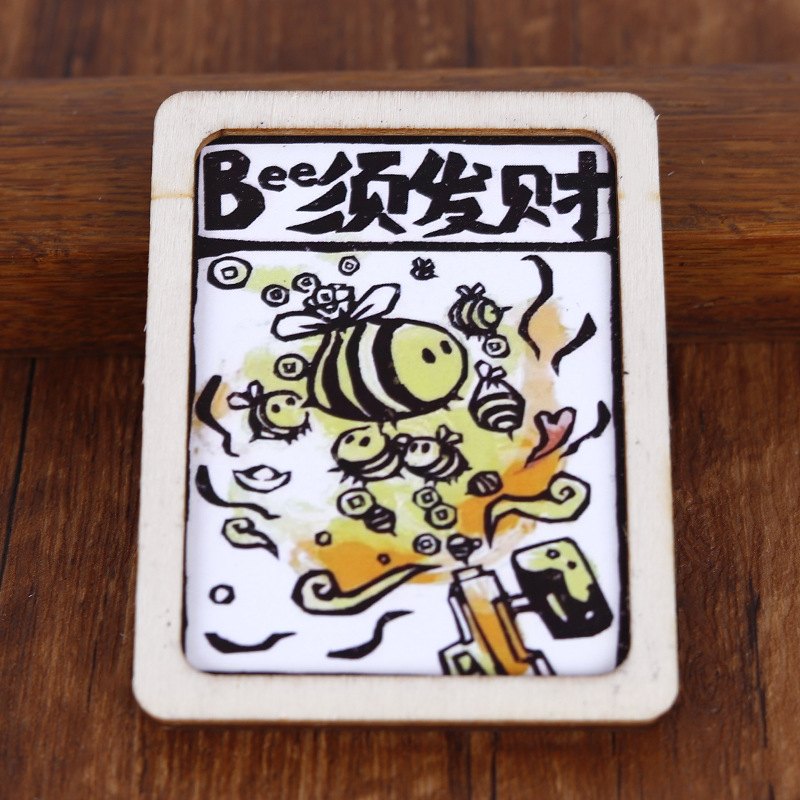 云南甲马财神冰箱贴小卡祈福家居装饰品厂家版画藏书票特色冰箱贴|undefined