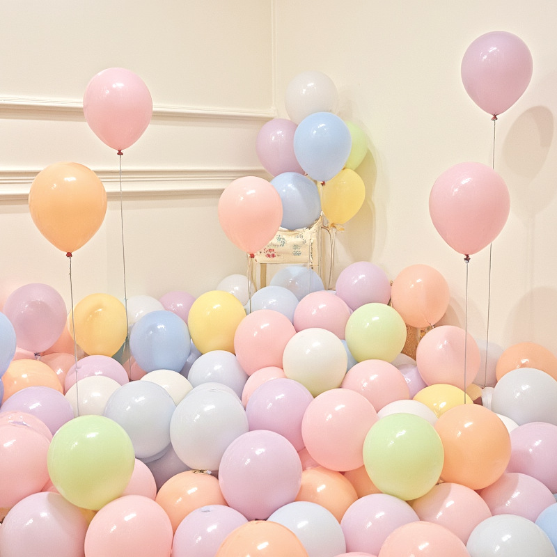 Globos de látex de macarrón de 12 pulgadas al por mayor, decoración para bodas, decoración personalizada para fiestas de cumpleaños, conjunto de decoración para aniversarios.