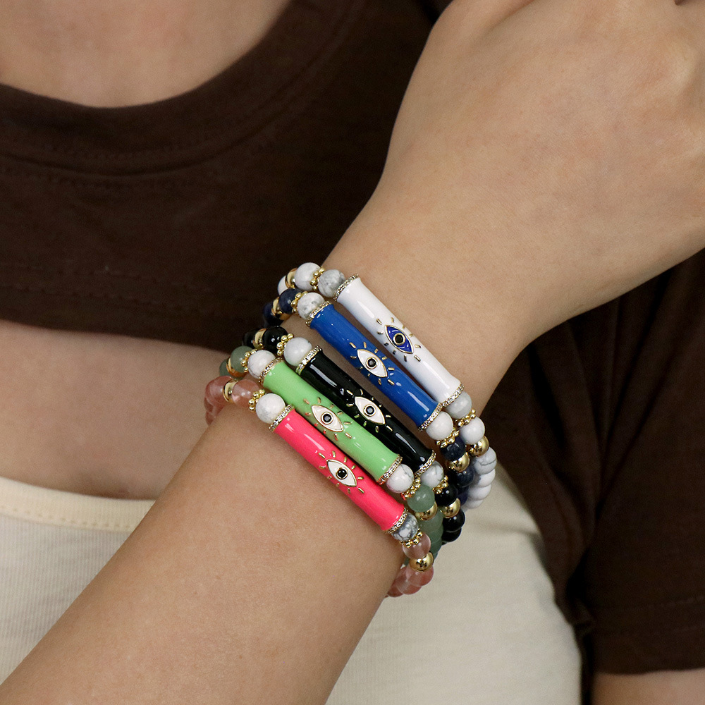 Fashion Eye Copper Enamel Bracelets 1 Piece