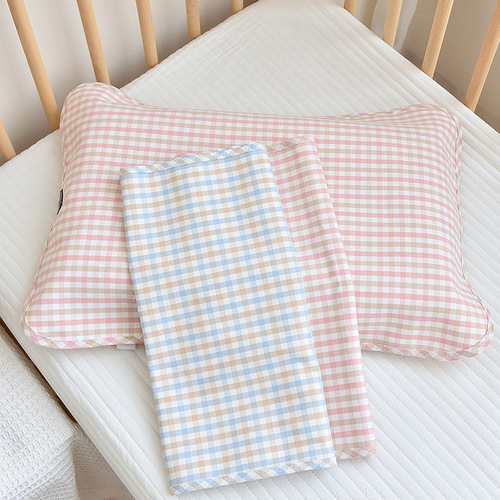 Baby Ramie Pillow Cover Newborn Children Summer Bamboo Fiber Kindergarten Baby Strap Can Fix Pillow Cover Adult