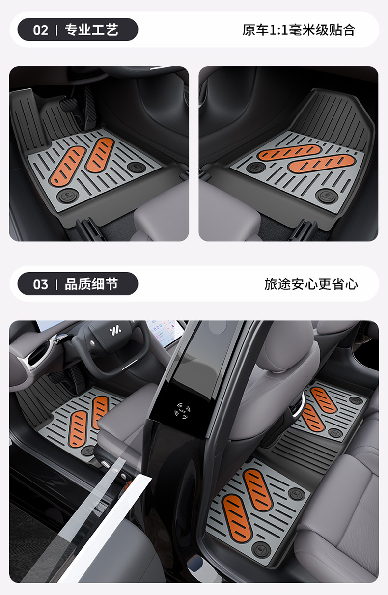 Suitable for Zhiji Ls9 Ls8 Ls6 L6 Special Vehicles, Colorful Tpe Car Floor Mats and Trunk Mats