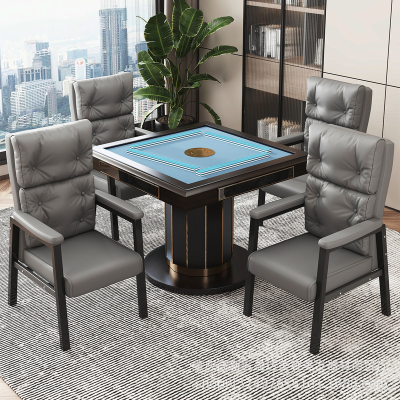 Mahjong Machine Chair, Chess and Card Room Special Sedentary Comfortable Stool, Four-Piece Set, Luxury Home Mahjong Chair