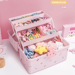 かわいい髪飾り収納ケース女の子赤ちゃんヘアピンヘアピンゴム輪化粧かわいい髪ひもアクセサリーケース