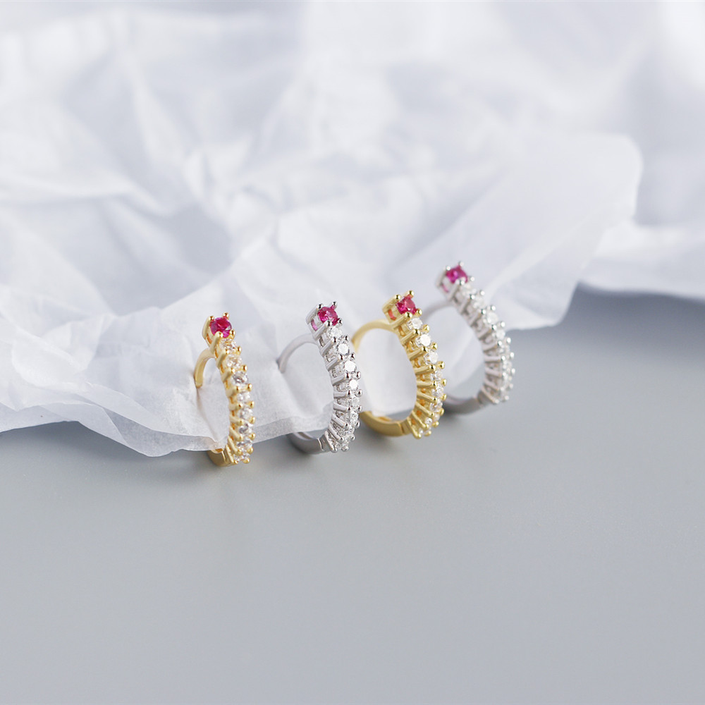 Geometric Fashion Gem Plating Earrings display picture 7