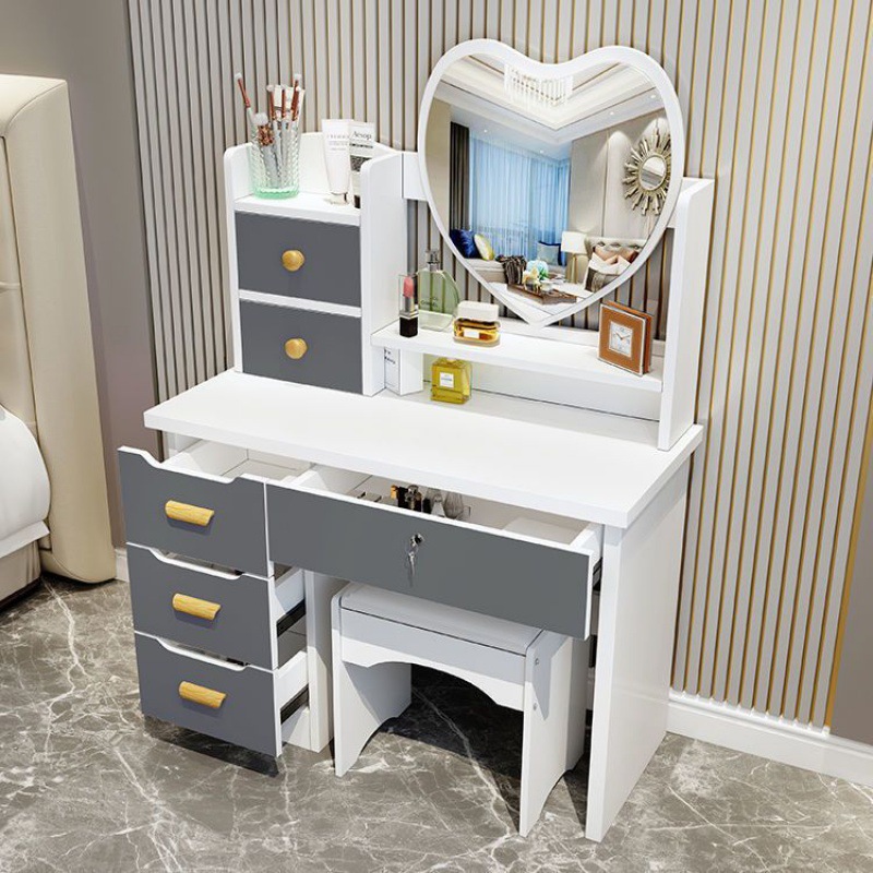Tocador, dormitorio, apartamento pequeño, mini simple, montaje y almacenamiento simples, mesa económica de celebridades de Internet, tocador, comercio exterior