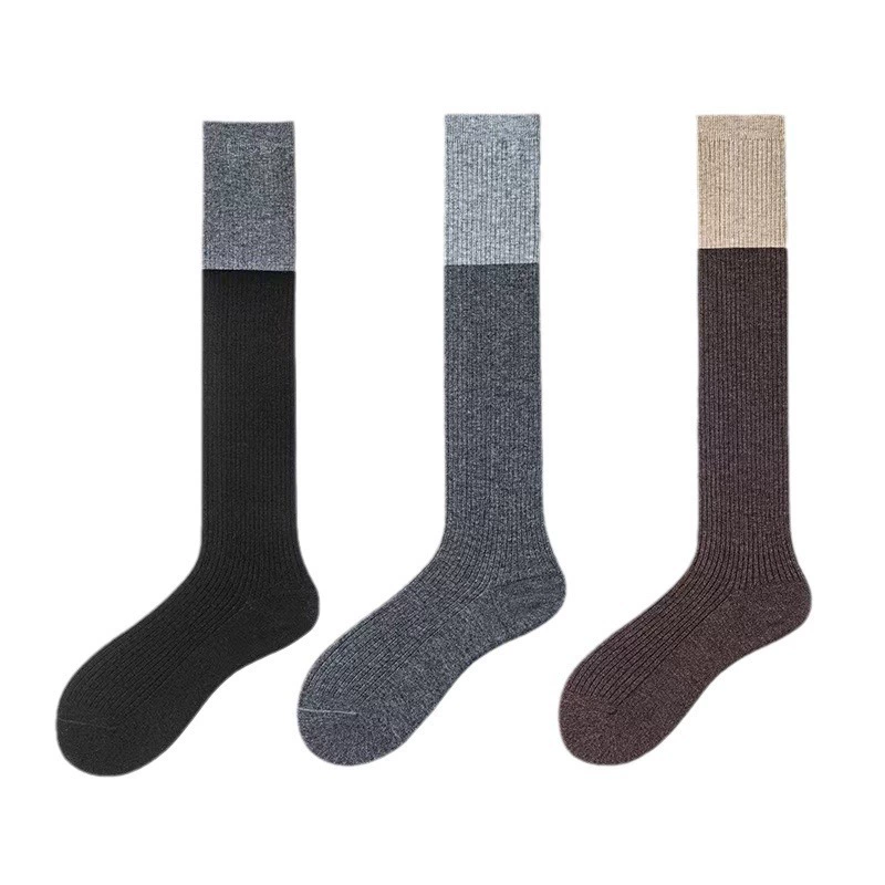 Winter woolen long keep warm knee socks, high boots, increased thickness, maxi length