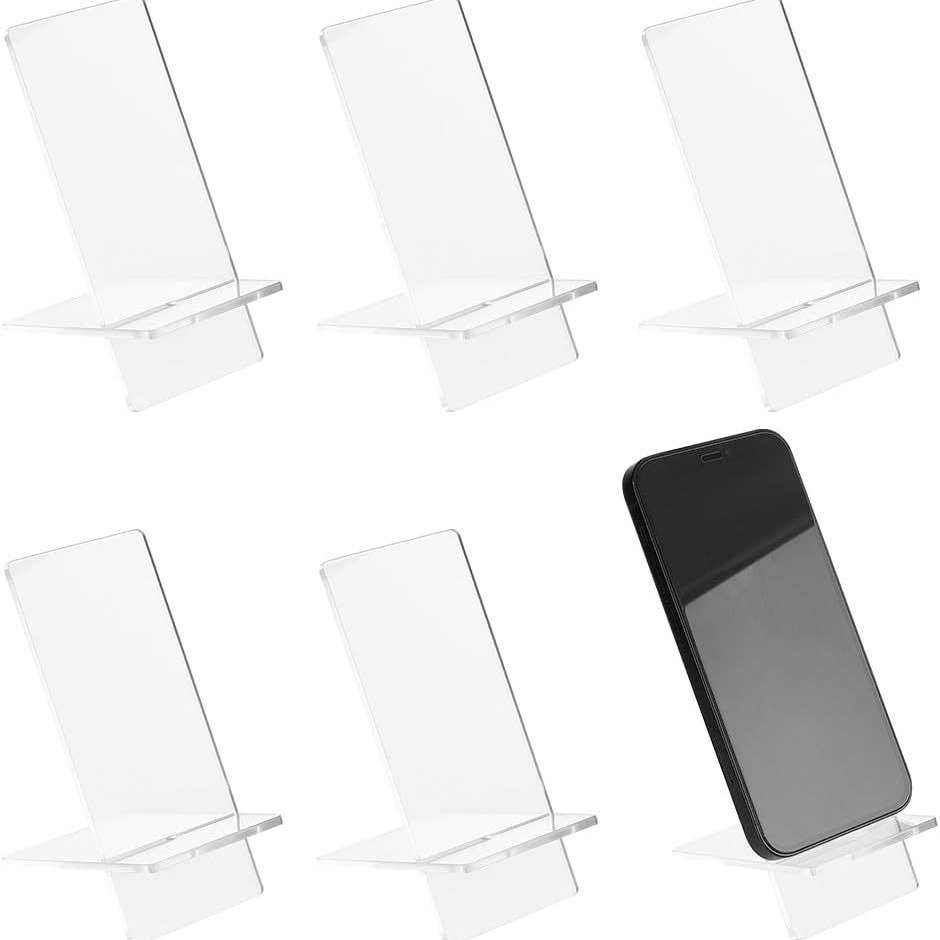 6 件套亚克力手机支架 智能手机存储收纳盒支架 便携式手机支架