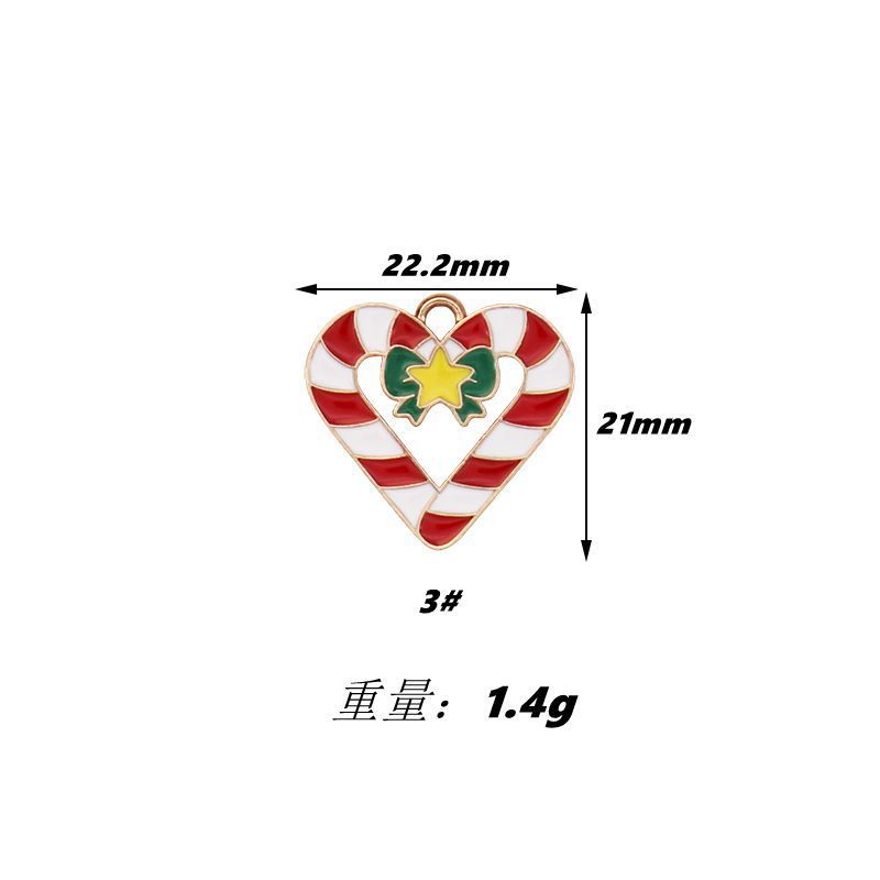 跨境卡通圣诞黑猫DIY饰品配件雪人拐杖苹果礼盒吊坠耳环钥匙扣配|undefined