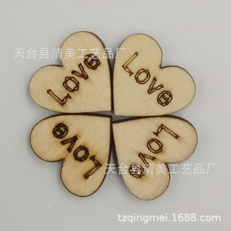 En forma de corazón * pintura * log color AMOR 50 piezas por paquete (5mm de espesor)